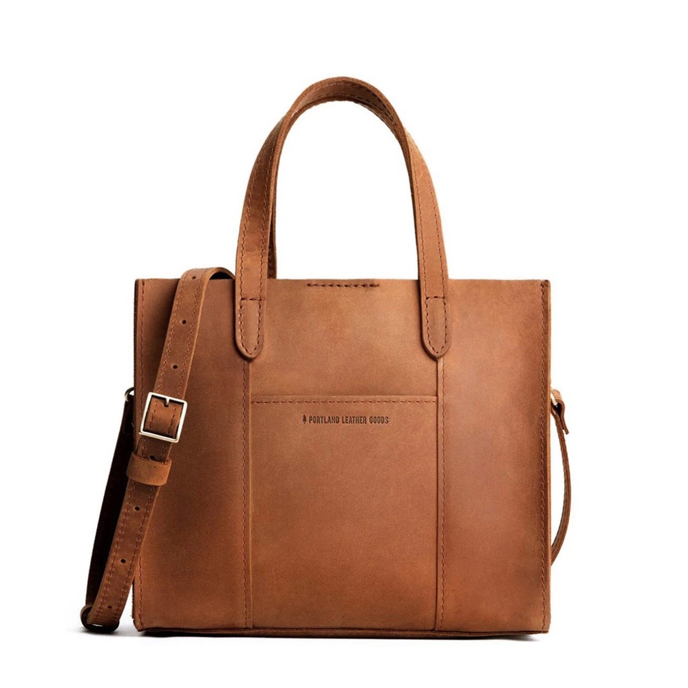 Portland Leather Goods Lola Crossbody Tote with Zipper in Dakota Nubuck Leather